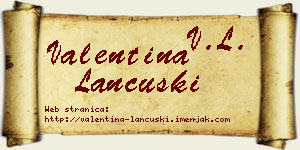 Valentina Lančuški vizit kartica